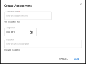 Create Assessment - Create Assessment Window-1